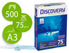 PAQUETE 500 HOJAS PAPEL DISCOVERY FORMATO A3 75 GRS