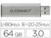 MEMORIA USB Q-CONNECT FLASH 64 GB 3.0 Sujeto a 0,24 € de canon